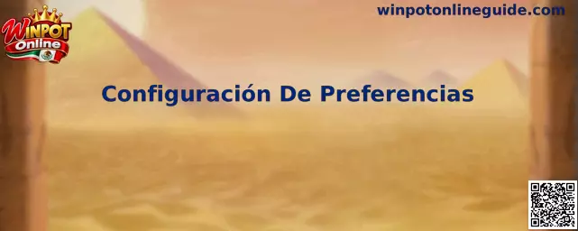 Guía visual de Configuración De Preferencias de Winpot Online